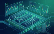 Solar Panels and Wind Turbines along financial data