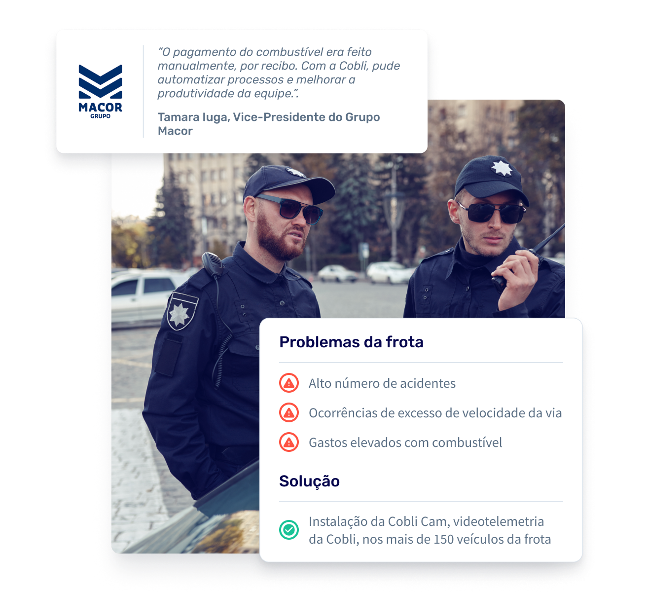 História de sucesso do grupo Macor: redução de acidentes, excesso de velocidade, gastos com combustível com a solução da Cobli