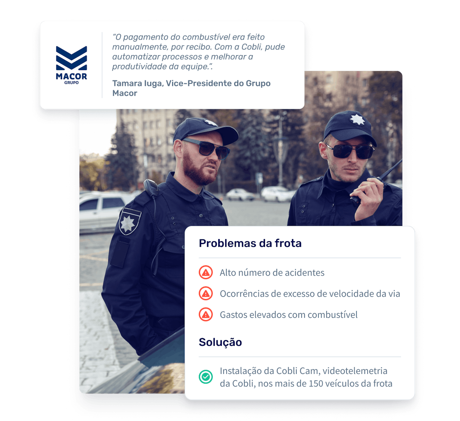 História de sucesso do grupo Macor: redução de acidentes, excesso de velocidade, gastos com combustível com a solução da Cobli