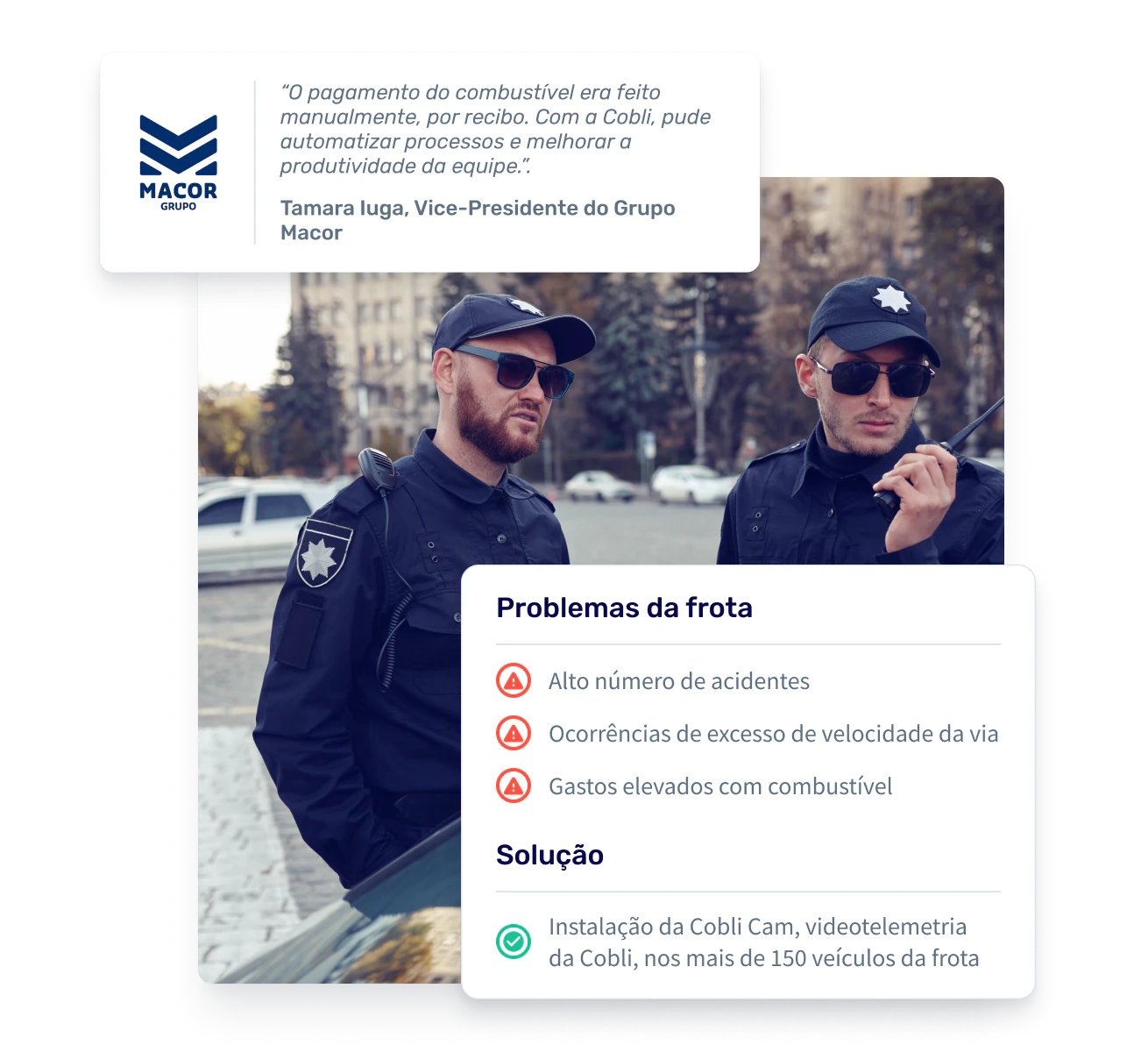 História de sucesso do grupo Macor: redução de acidentes, excesso de velocidade, gastos com combustível com a solução da Cobli