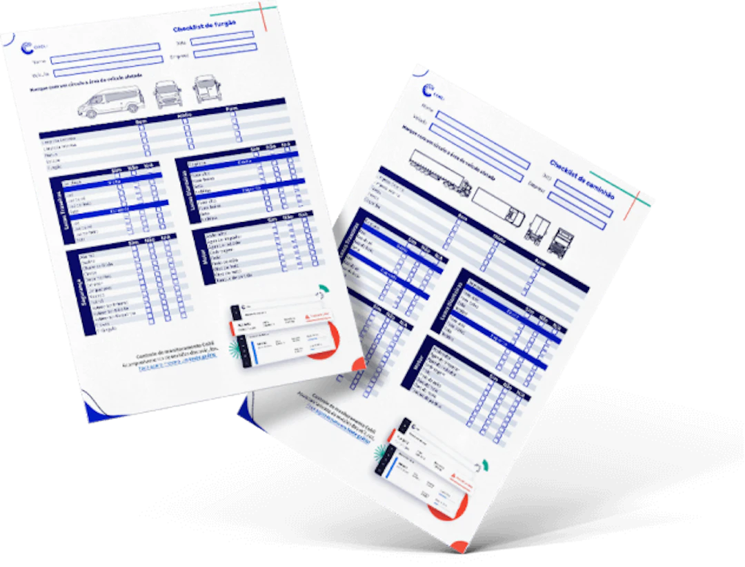 Exemplo impresso das checklists de revisâo veicular da Cobli.