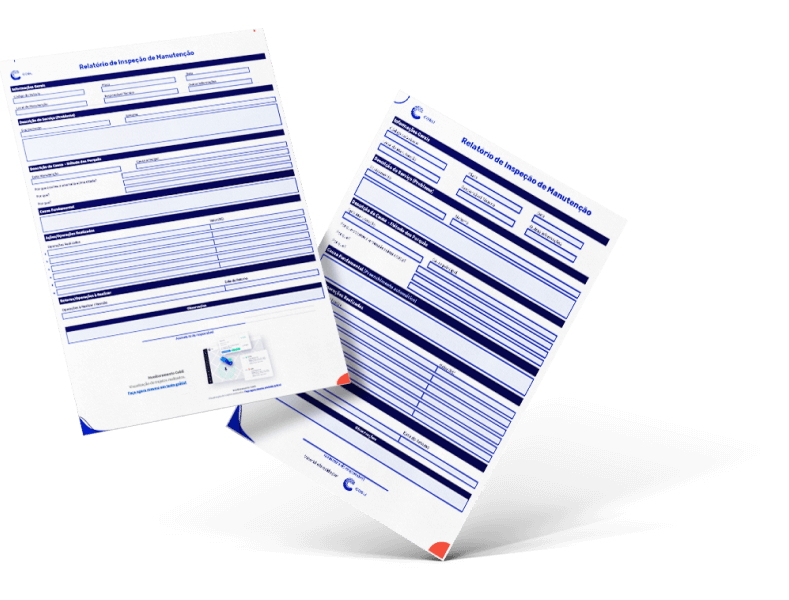 Exemplo impresso do relatório de inspeção de manutenção da Cobli.