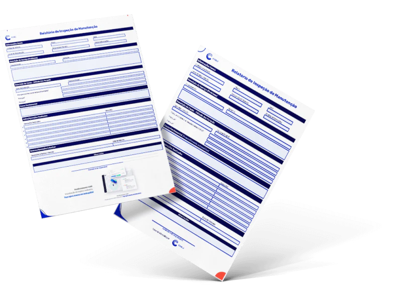 Exemplo impresso do relatório de inspeção de manutenção da Cobli.