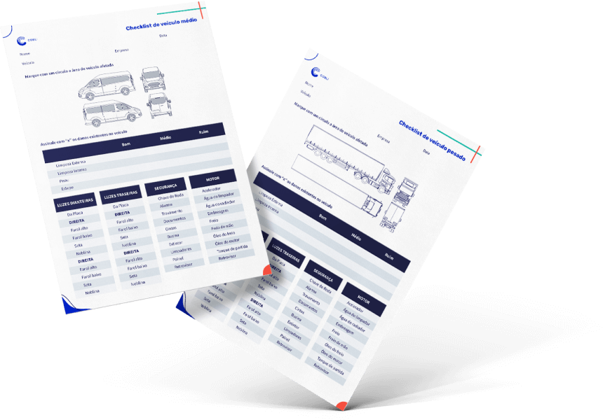 Exemplo impresso da checklist de caminhão da Cobli.