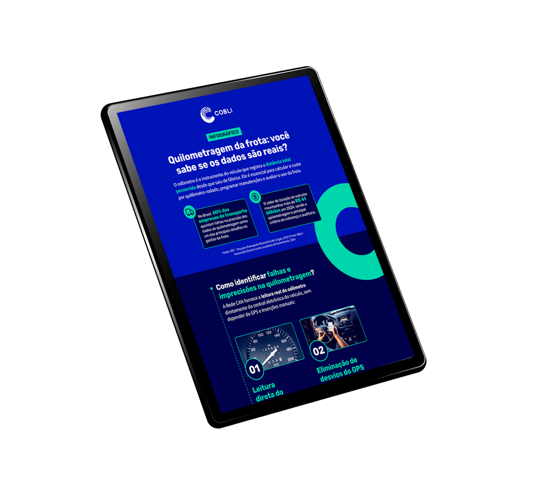 Exemplo digital do Infográfico de Rede CAN Odômetro da Cobli.