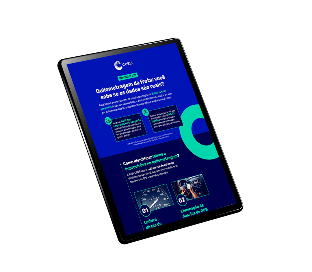 Exemplo digital do Infográfico de Rede CAN Odômetro da Cobli.