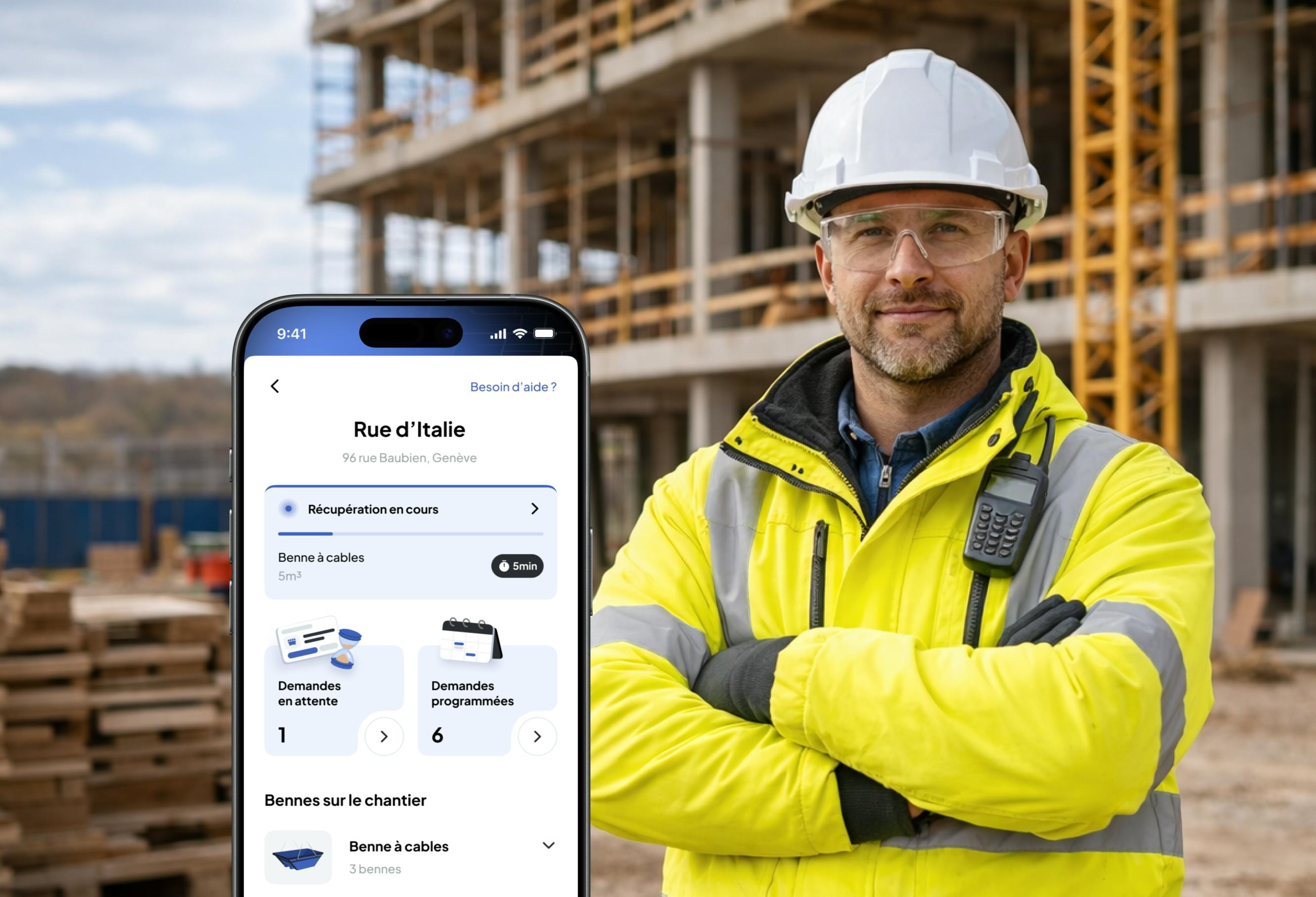 A mobile application for construction companies.