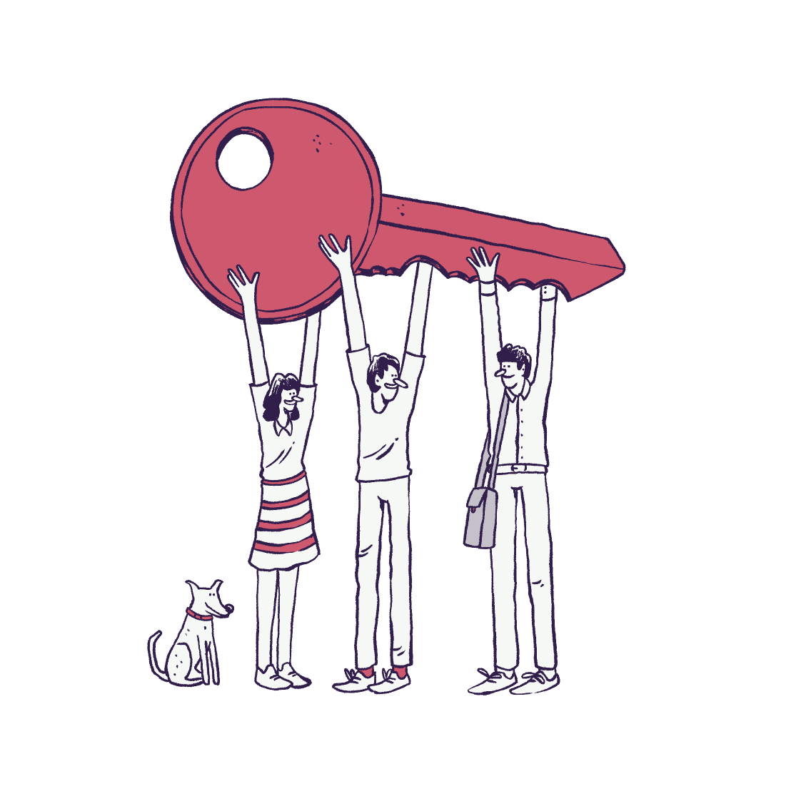 Even Equity Loan - Group of people holding up a key