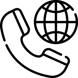 ícone ligação internacional