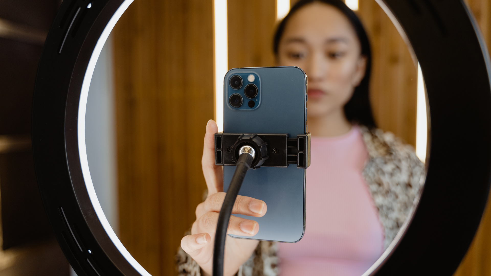 filming a tiktok
