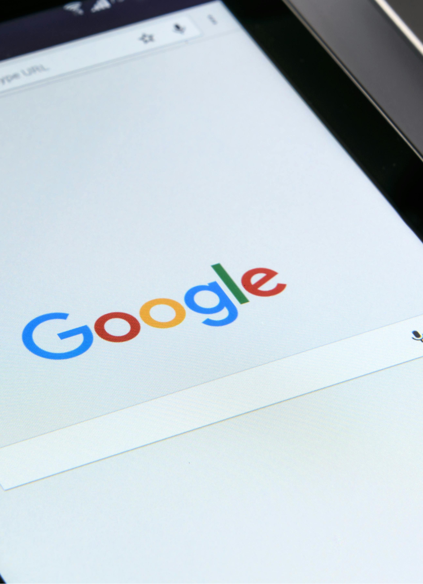 google logo on a screen 