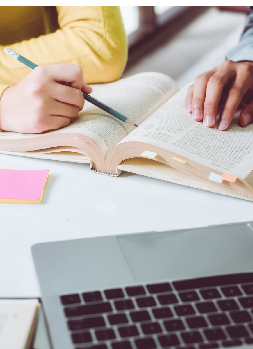 students studying