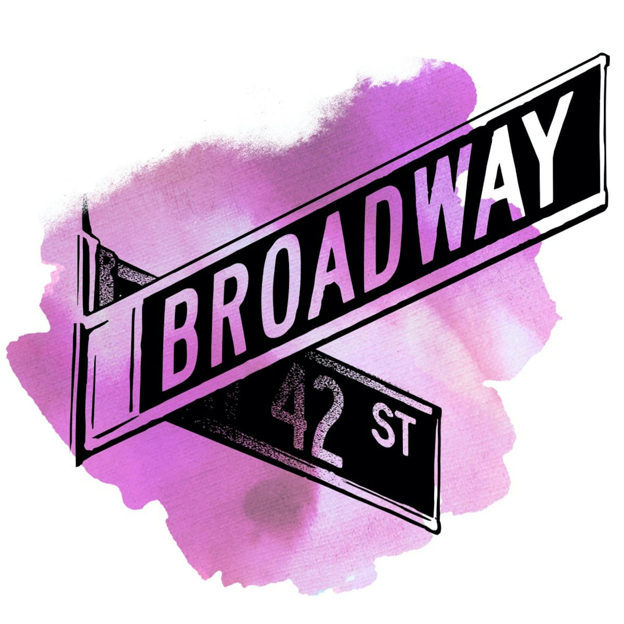 A watercolor illustration of the street signs marking the corner of Broadway and West 42nd Street in New York City. If you can make it there, you can make it anywhere! 