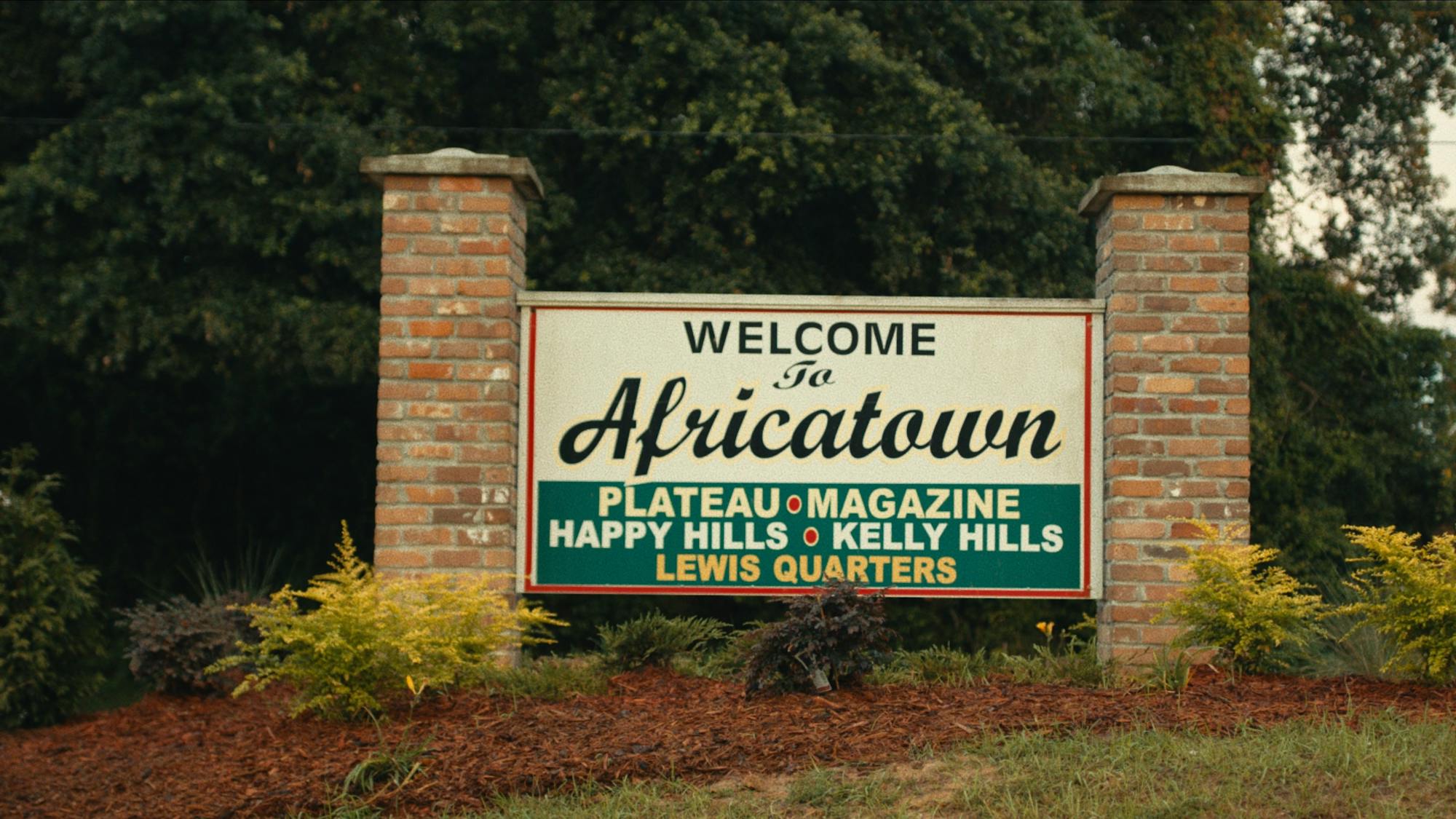 A sign for Africatown.