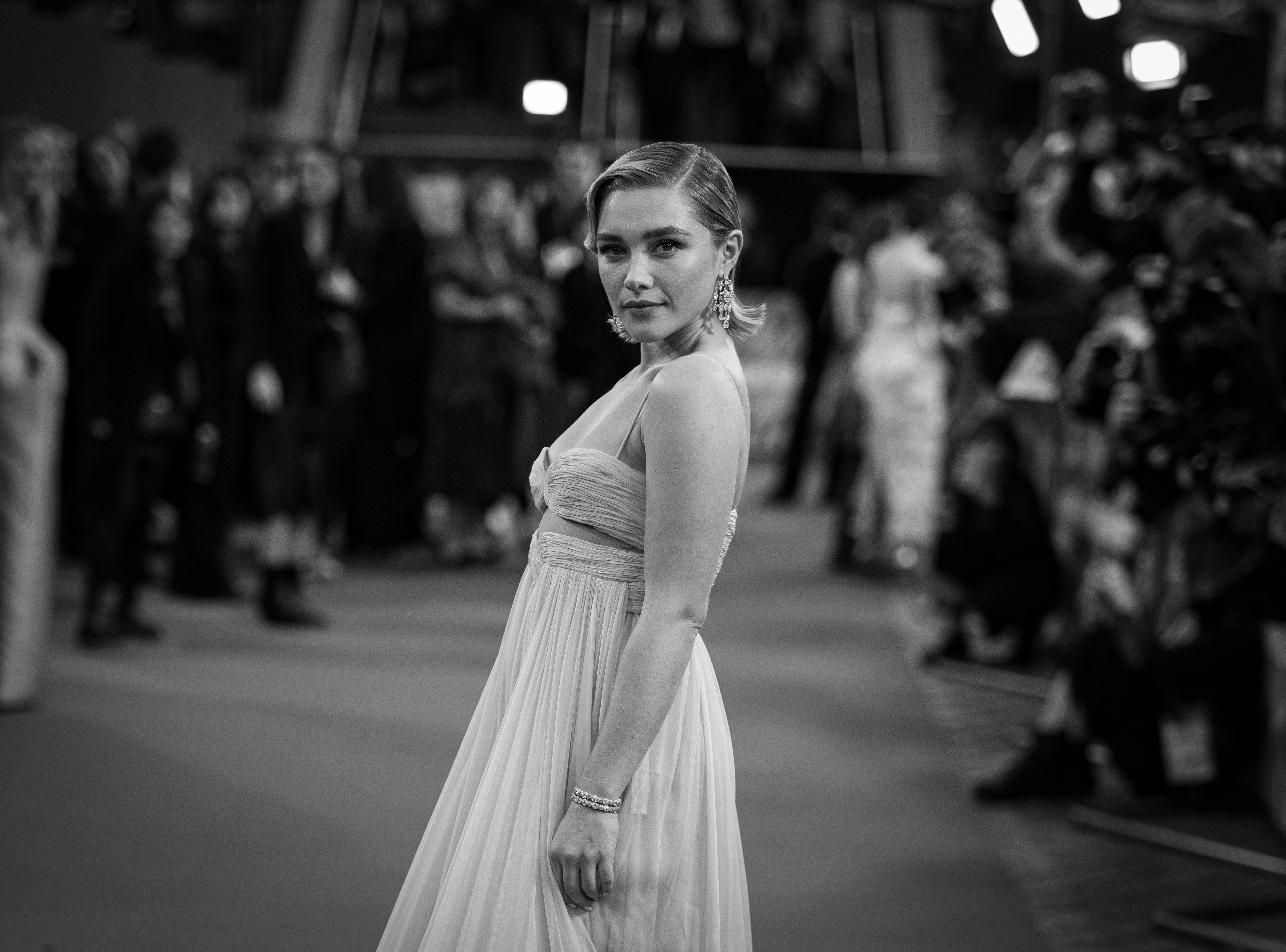 Florence Pugh looks stunning on the red carpet.