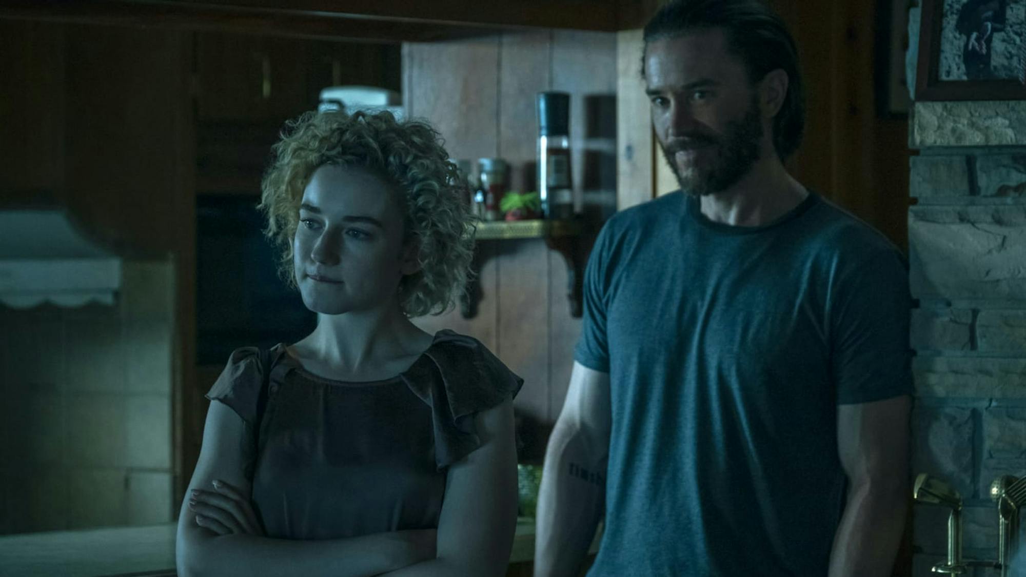 Julia Garner and Tom Pelphrey.