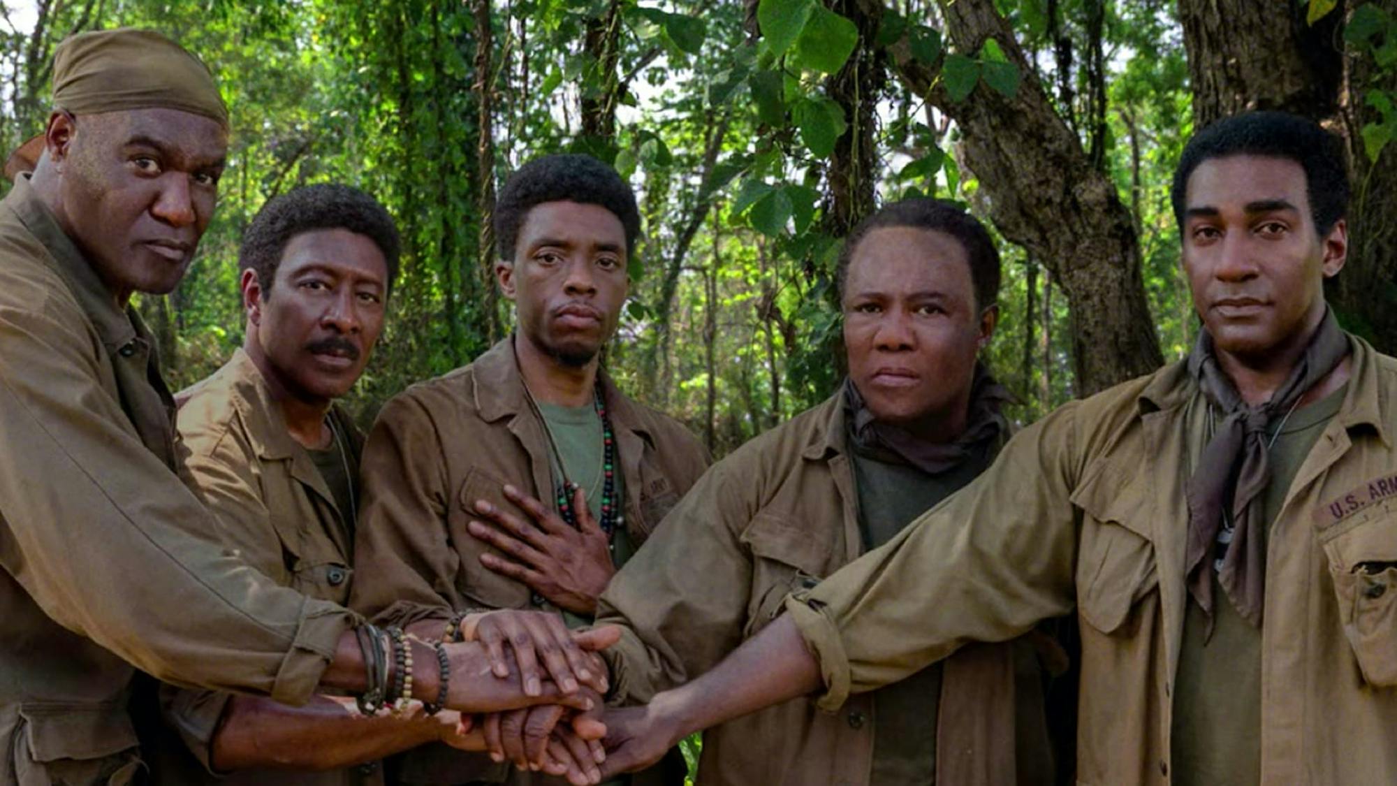 Delroy Lindo, Clarke Peters, Chadwick Boseman, Isiah Whitlock Jr., and Norm Lewis of Da 5 Bloods