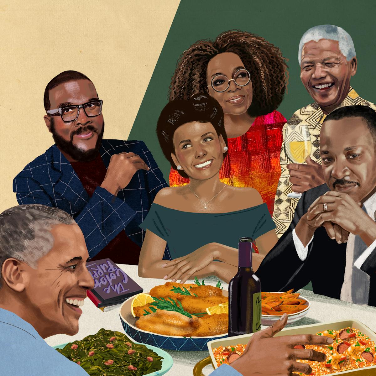 Tyler Perry's dream dinner party includes Barack Obama, MLK, JFK, Lena Horne, Oprah Winfrey.