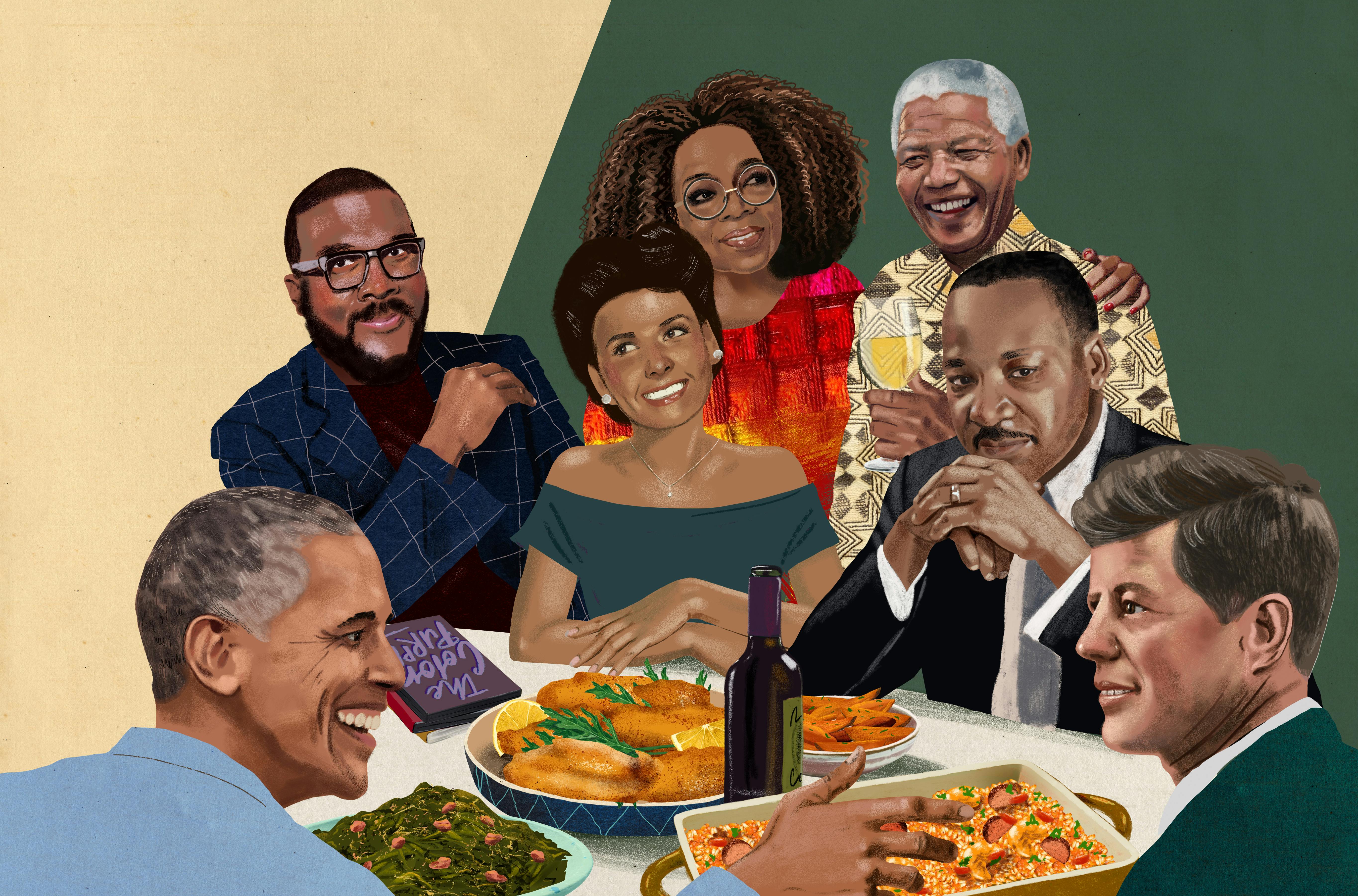 Tyler Perry's dream dinner party includes Barack Obama, MLK, JFK, Lena Horne, Oprah Winfrey.