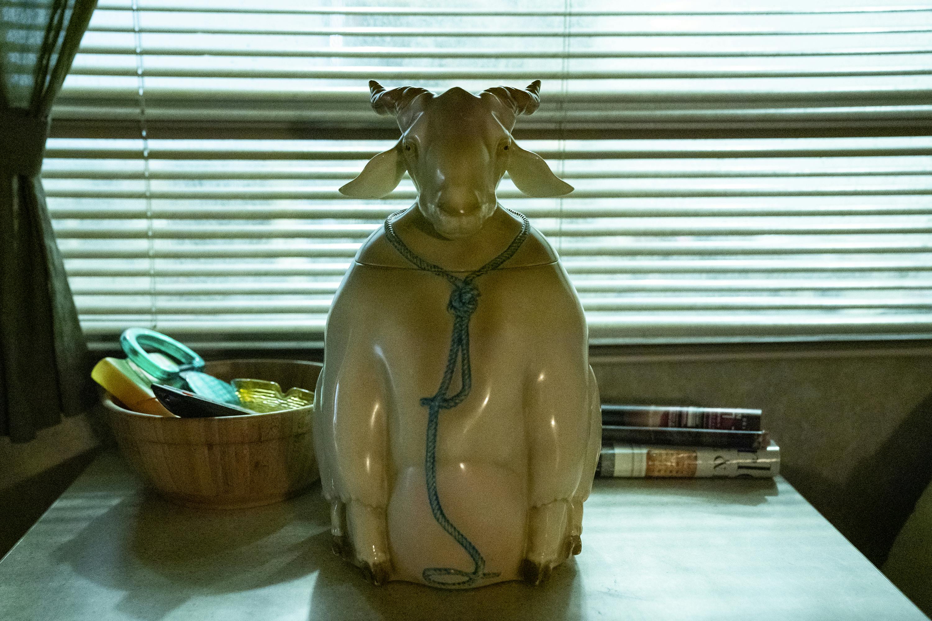 The goat cookie jar.