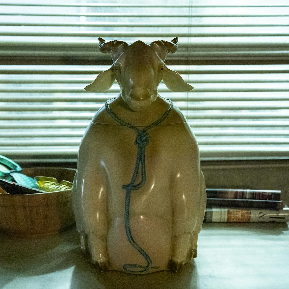 The goat cookie jar.