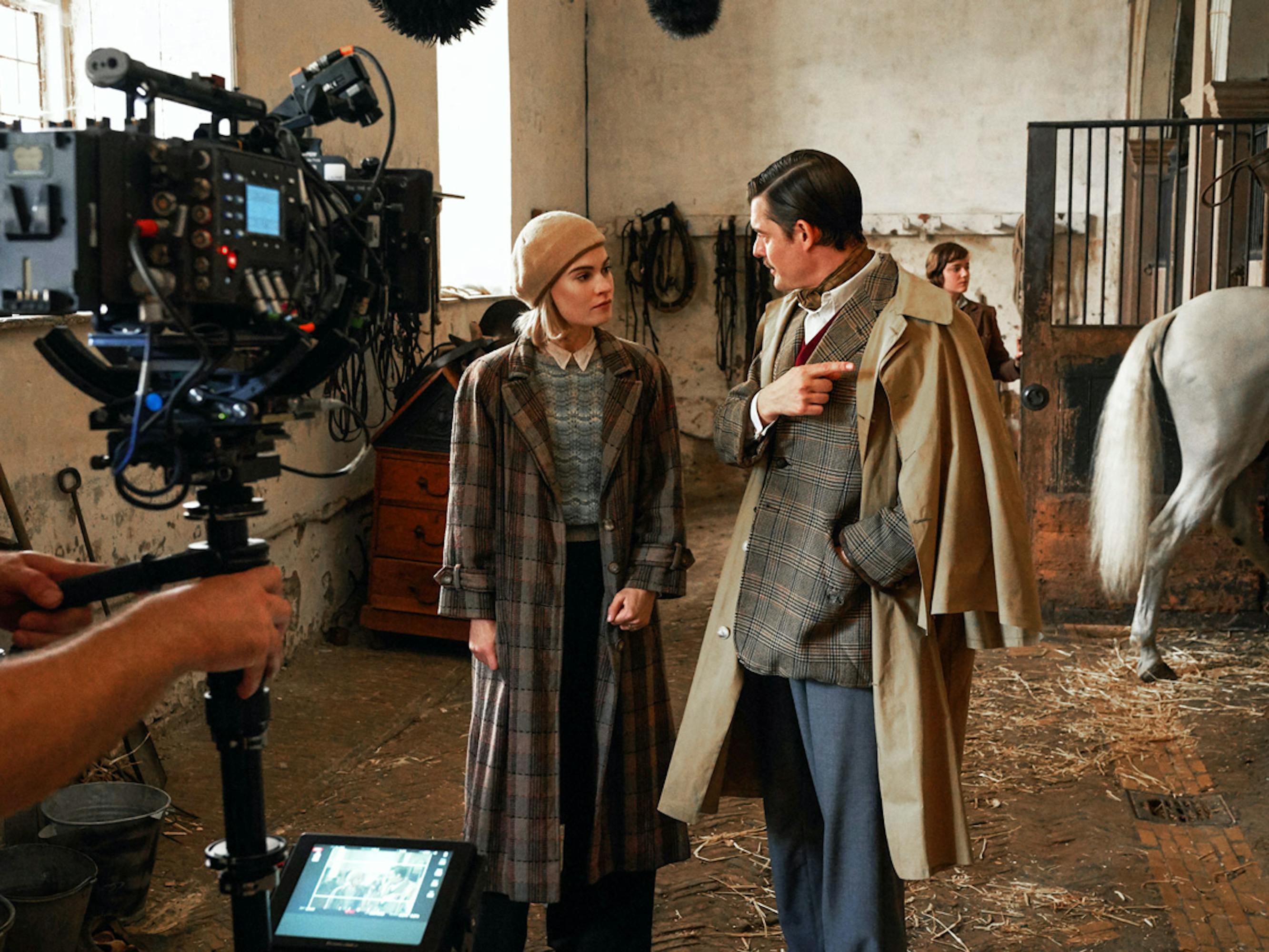 Lily James and co-star Sam Riley