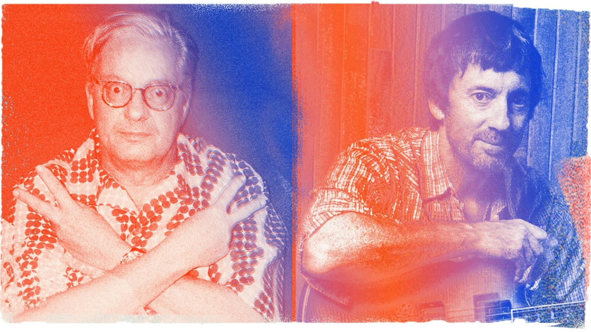 Mark Mothersbaugh (left) and Graham Coxon (right)