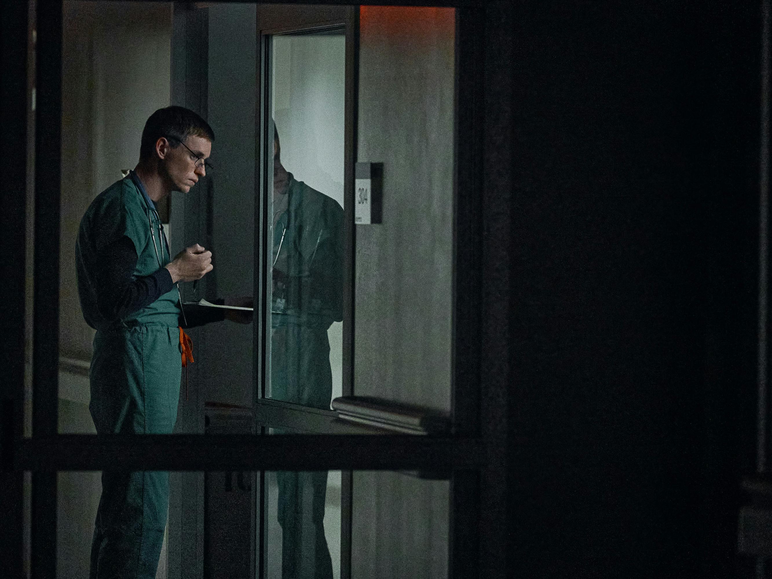 Charlie Cullen (Eddie Redmayne) lurks in the dark hospital hallways.