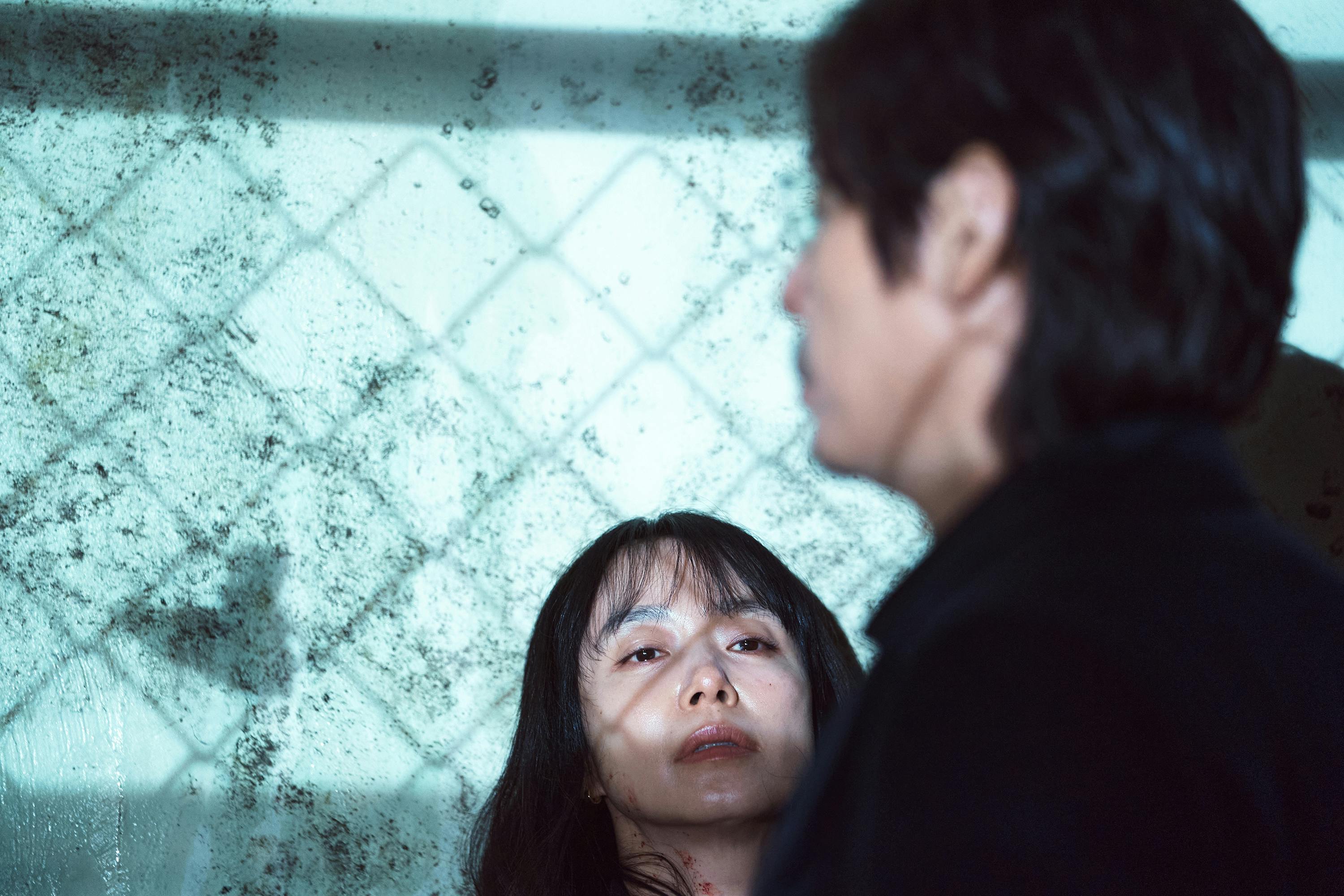 Jeon Do-yeon looks distressed.