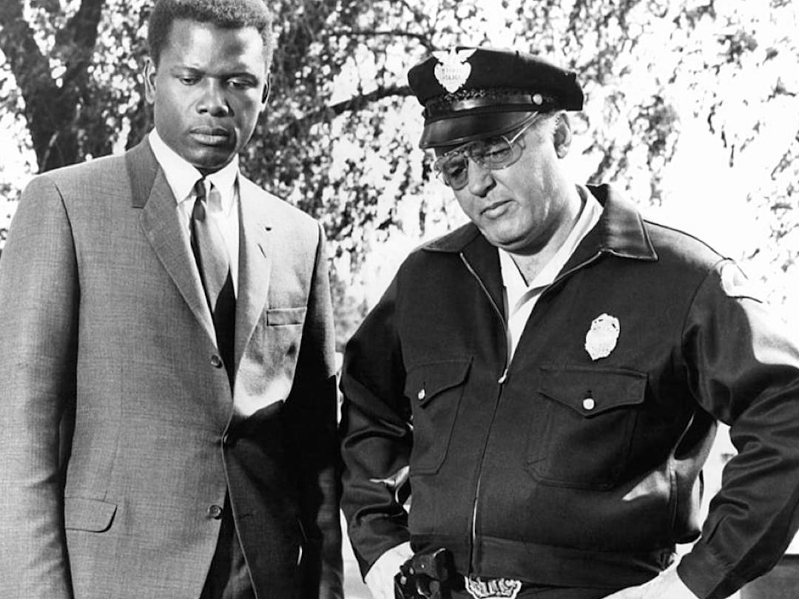 Sidney Poitier and Rod Steiger in In the Heat of the Night