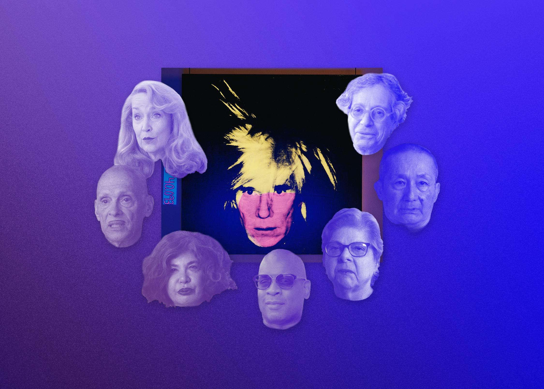 Six of the people included in The Andy Warhol Diaries: John Waters, Tama Janawitz, Fab 5 Freddy, Glenn Ligon, Jeffrey Deitch, Bob Colacello. 