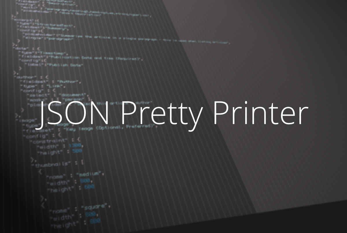 Pretty Print JSON