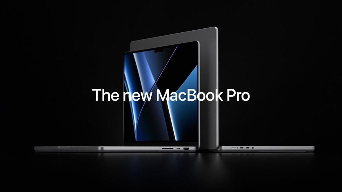 An image of the 2021 MacBook Pro 14" and the MacBook Pro 16" 