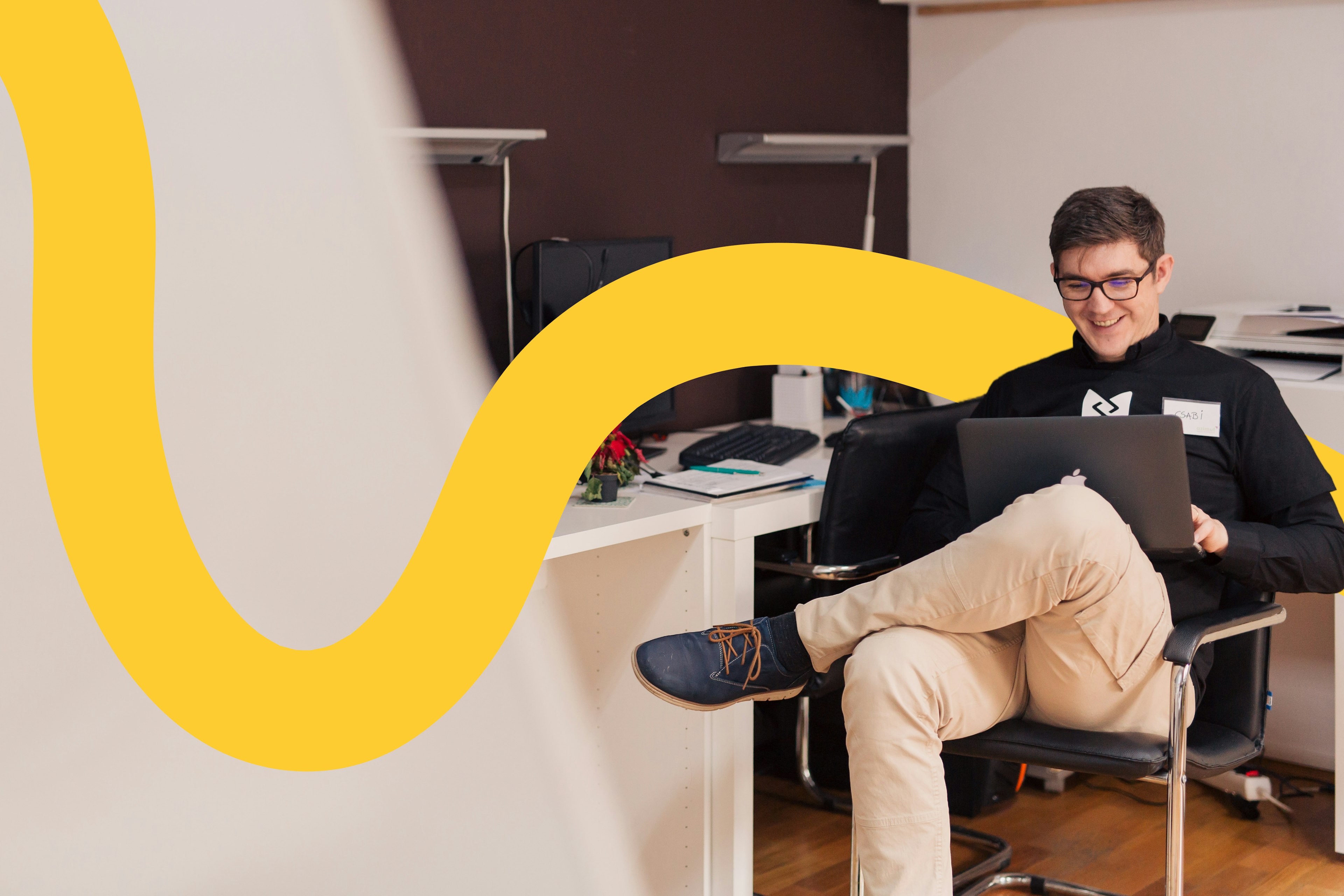 IT Solutions technician on computer