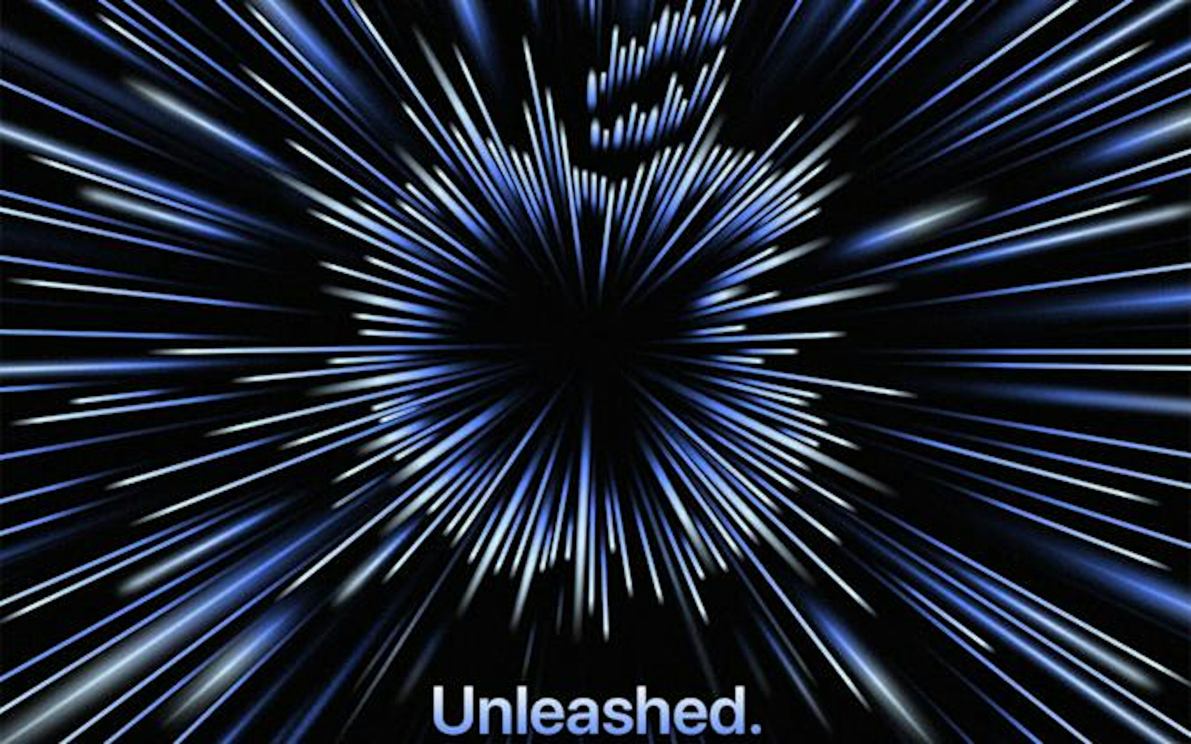 A still image of the apple logo from the Apple 'Unleashed' live virtual event.