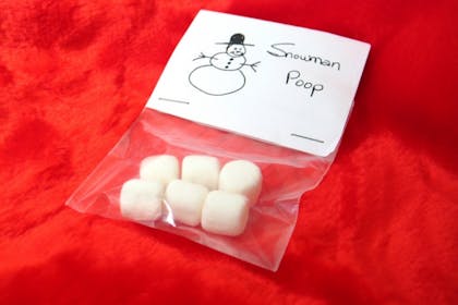 marshmallows in bag - snowman poop!