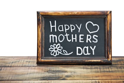 chalkboard with happy mothers day written on it