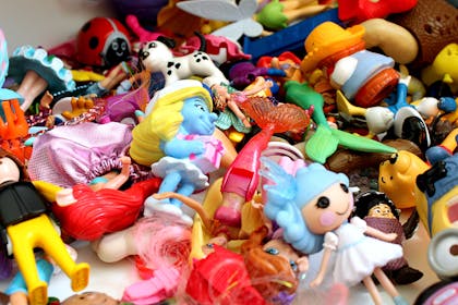 messy pile of plastic toys