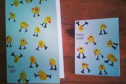 Easter chick thumbprint