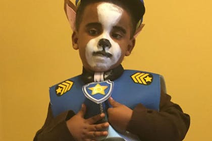 boy in paw patrol costume