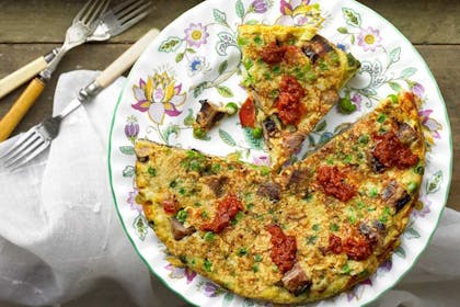 sausage and couscous frittata
