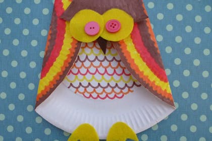 paper plate owl