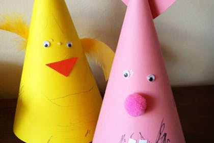 Cone-shaped Easter bonnets
