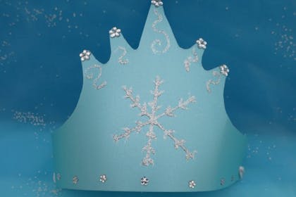 Frozen themed blue princess party crown
