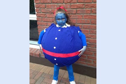 Violet Beauregarde blueberry costume from Willy Wonka