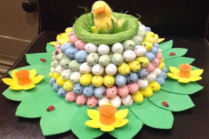 Mini egg Easter bonnet idea