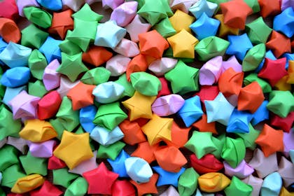 Origami stars in different colours