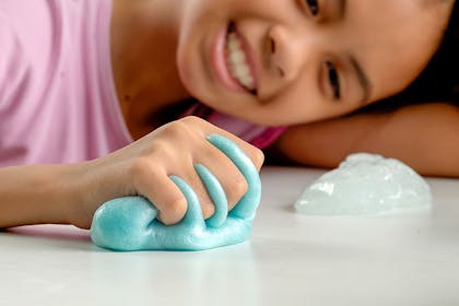Playing with slime