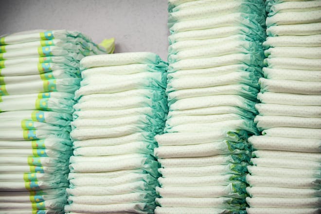 nappies stacked