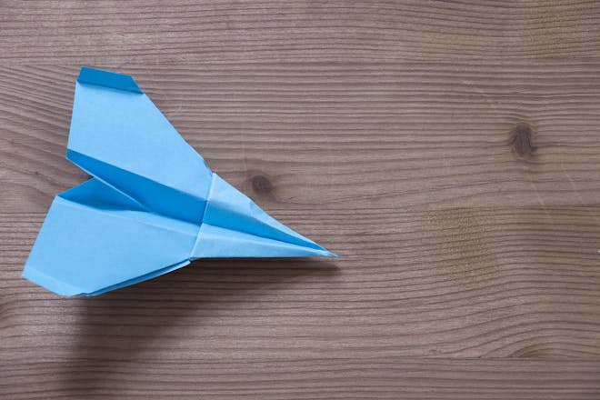 Blue paper plane